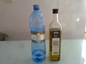 Agua mineral y aceite